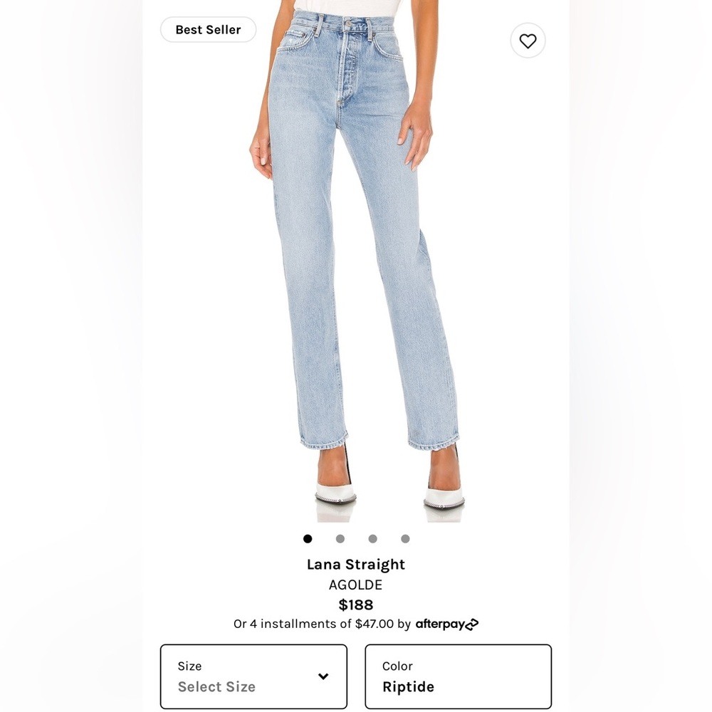 AGOLDE Lana Straight Denim
